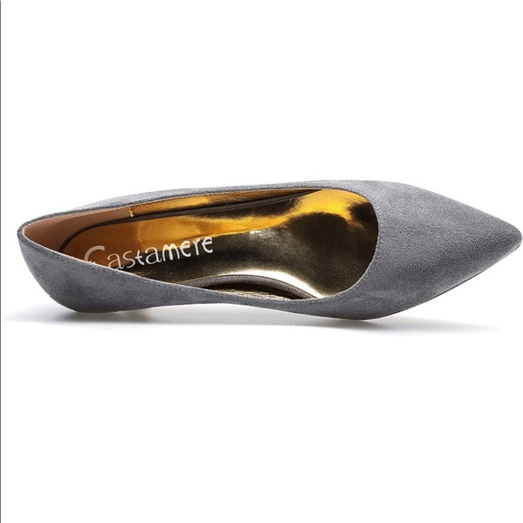 NWT Castamere Pointed Toe Kitten Heels in Gray Suede - Picture 3 of 13
